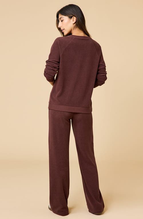 Softies Vintage Velvet Crewneck With Pintuck Pant In Red
