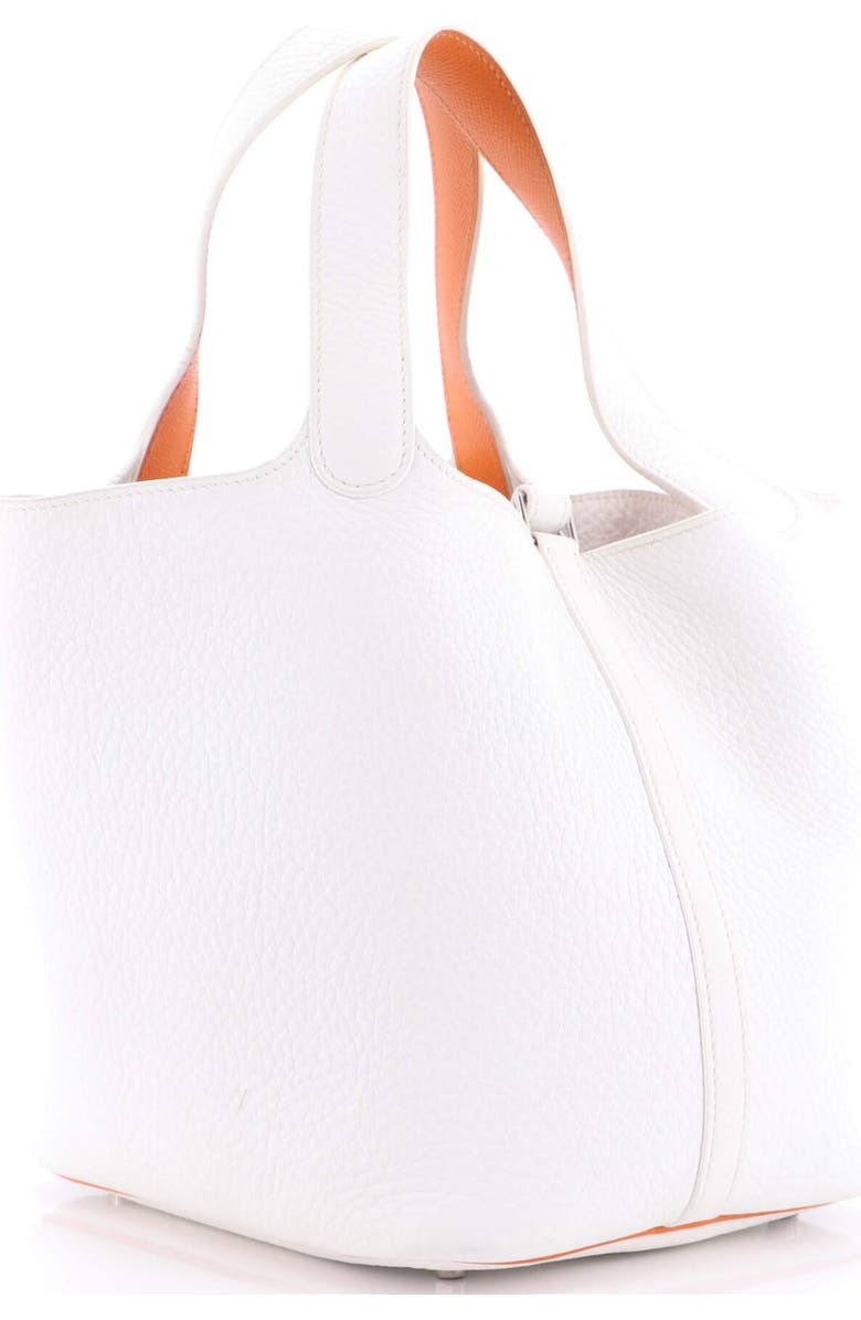 Pre-Owned Hermes Eclat Picotin Lock Bag Clemence MM, Alternate, color, Blanc