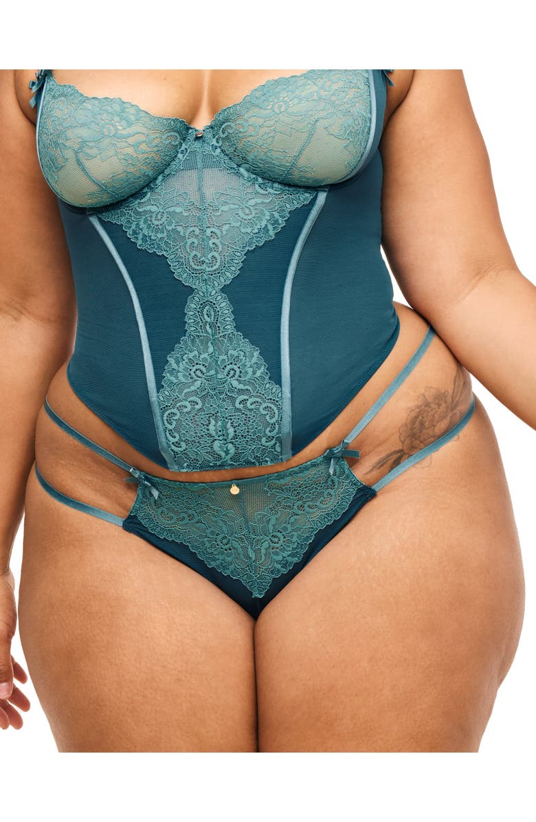 Adore Me Liv Brazilian Panties, Main, color, Dark Green