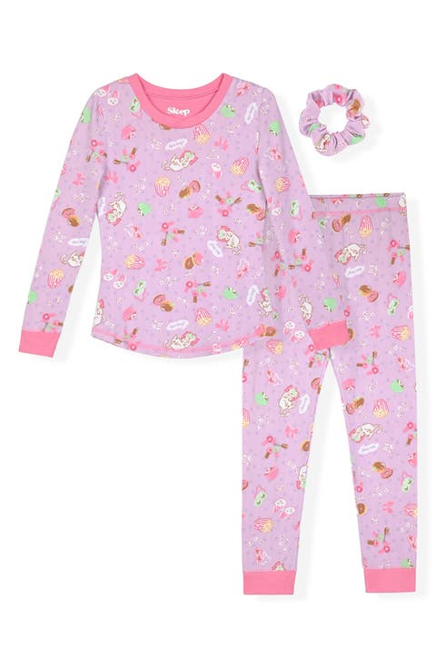 Kids' Tight Fit Long Pajamas & Scrunchie Set (Little Kid)