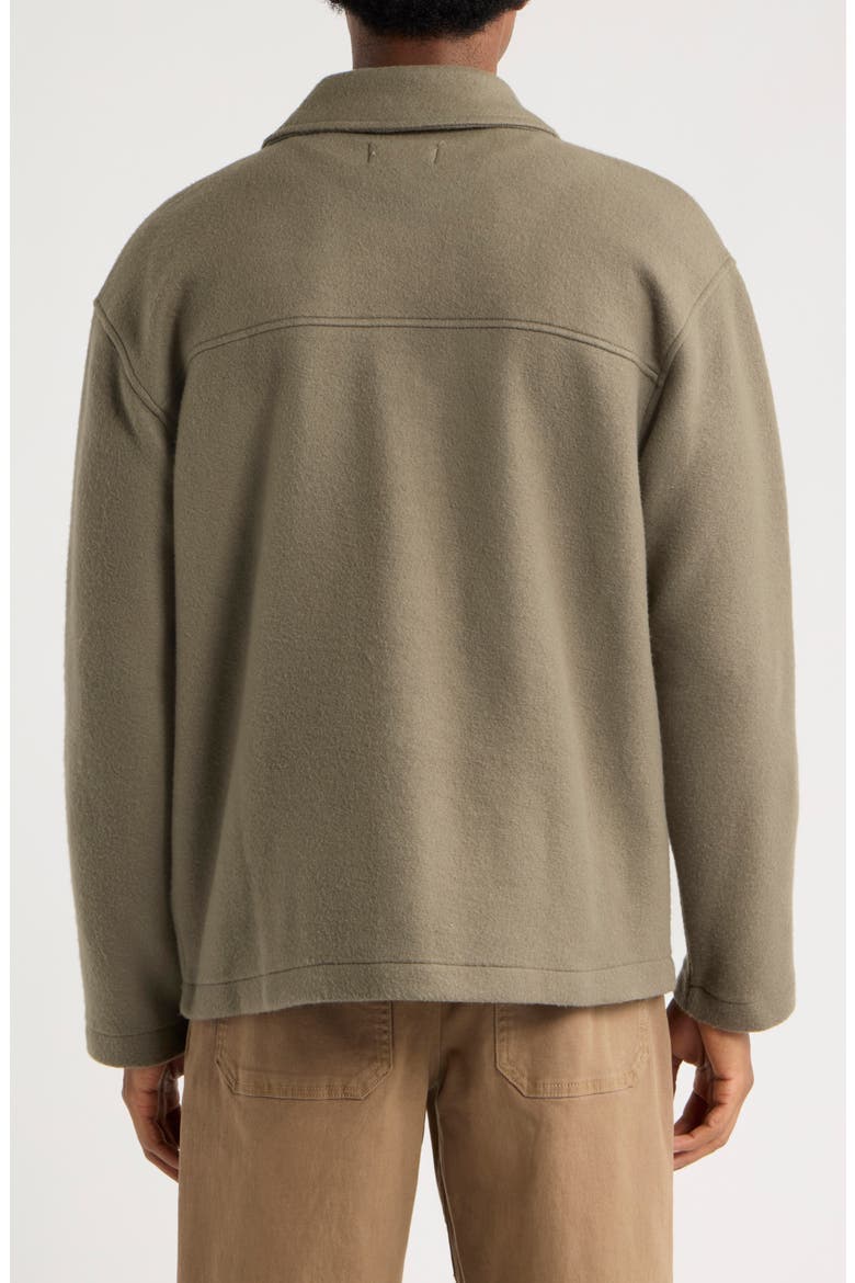 Rev Fleece Button-Up Shirt Jacket, Alternate, color, GREY WINTER