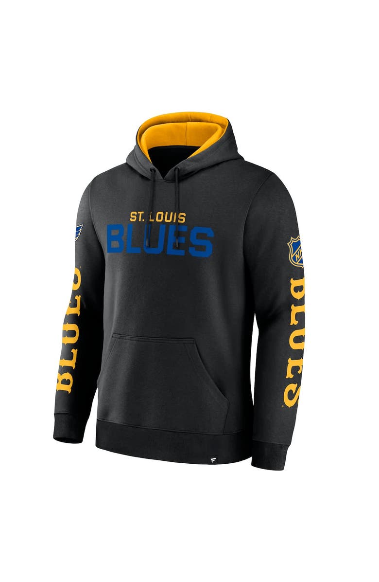 FANATICS Men's Fanatics Black St. Louis Blues Big City Legacy Fleece Pullover Hoodie, Alternate, color, Black