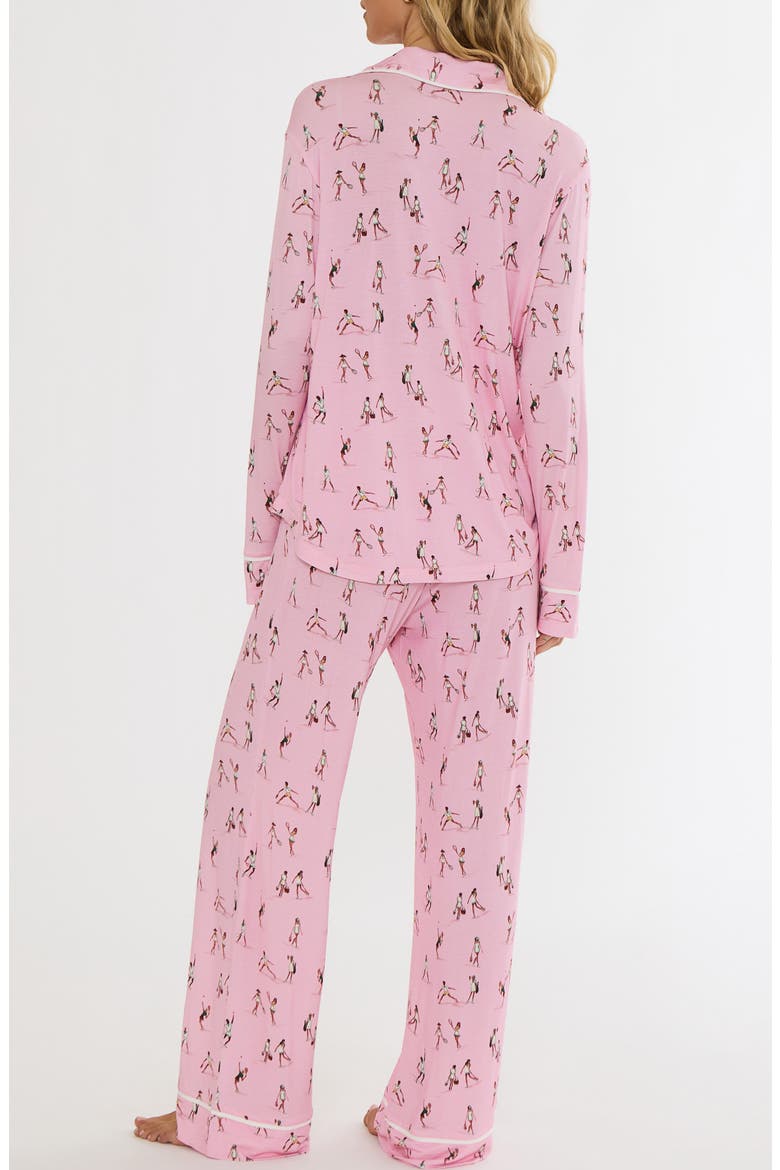 Livy & Connie Pajama Set, Alternate, color, MATCH POINT PINK