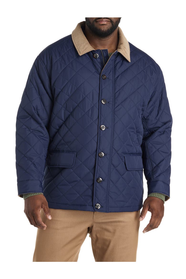 Quilted Walking Coat, Alternate, color, PEACOAT