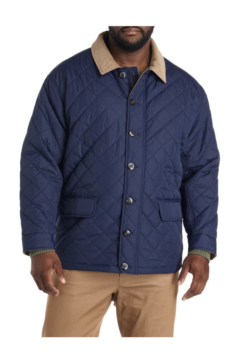 Oak Hill by DXL Quilted Walking Coat, Alternate, color, Peacoat