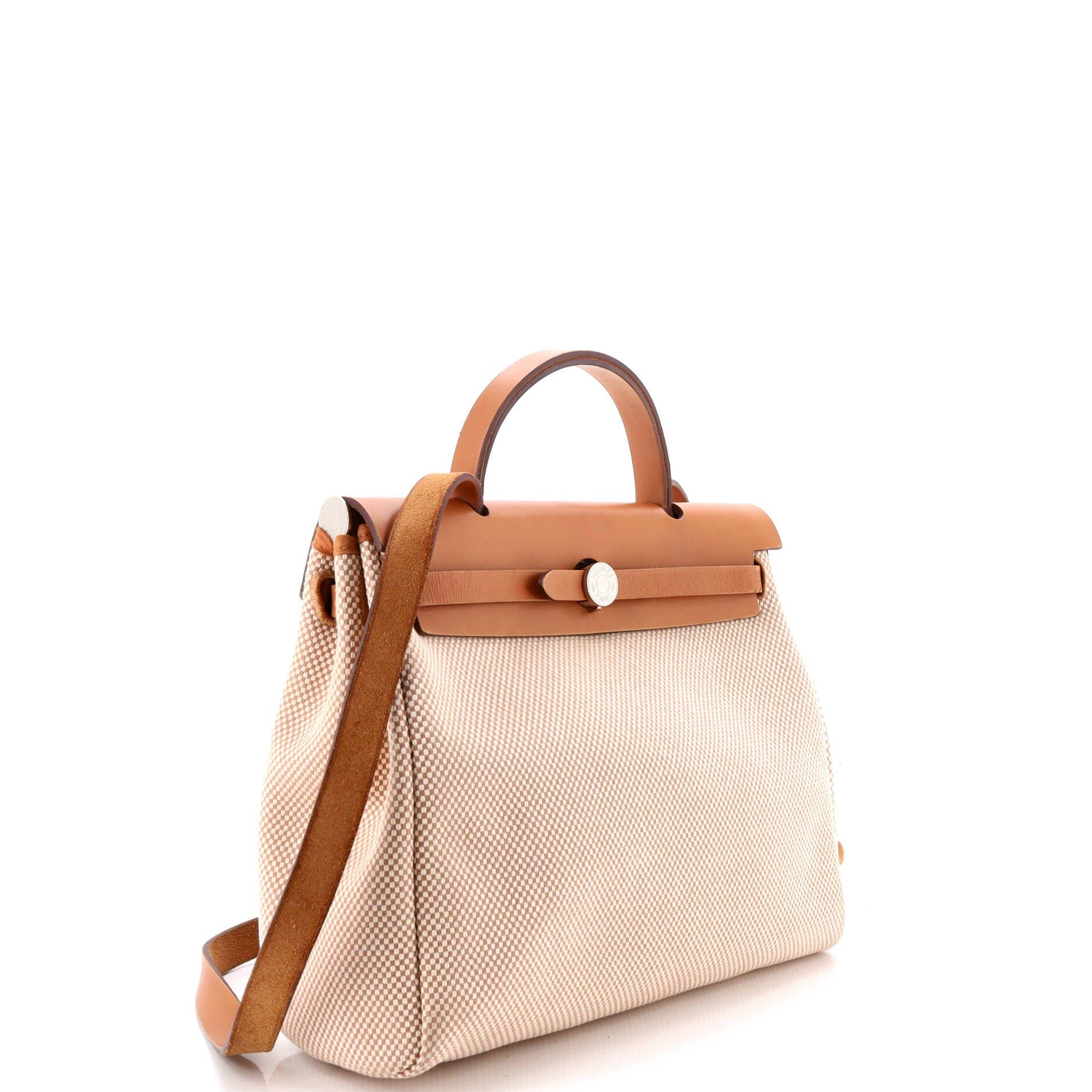 Herbag Zip Criss Viking Toile and Leather 31, Alternate, color, White