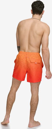 Ombré Crosswalk Swim Trunks