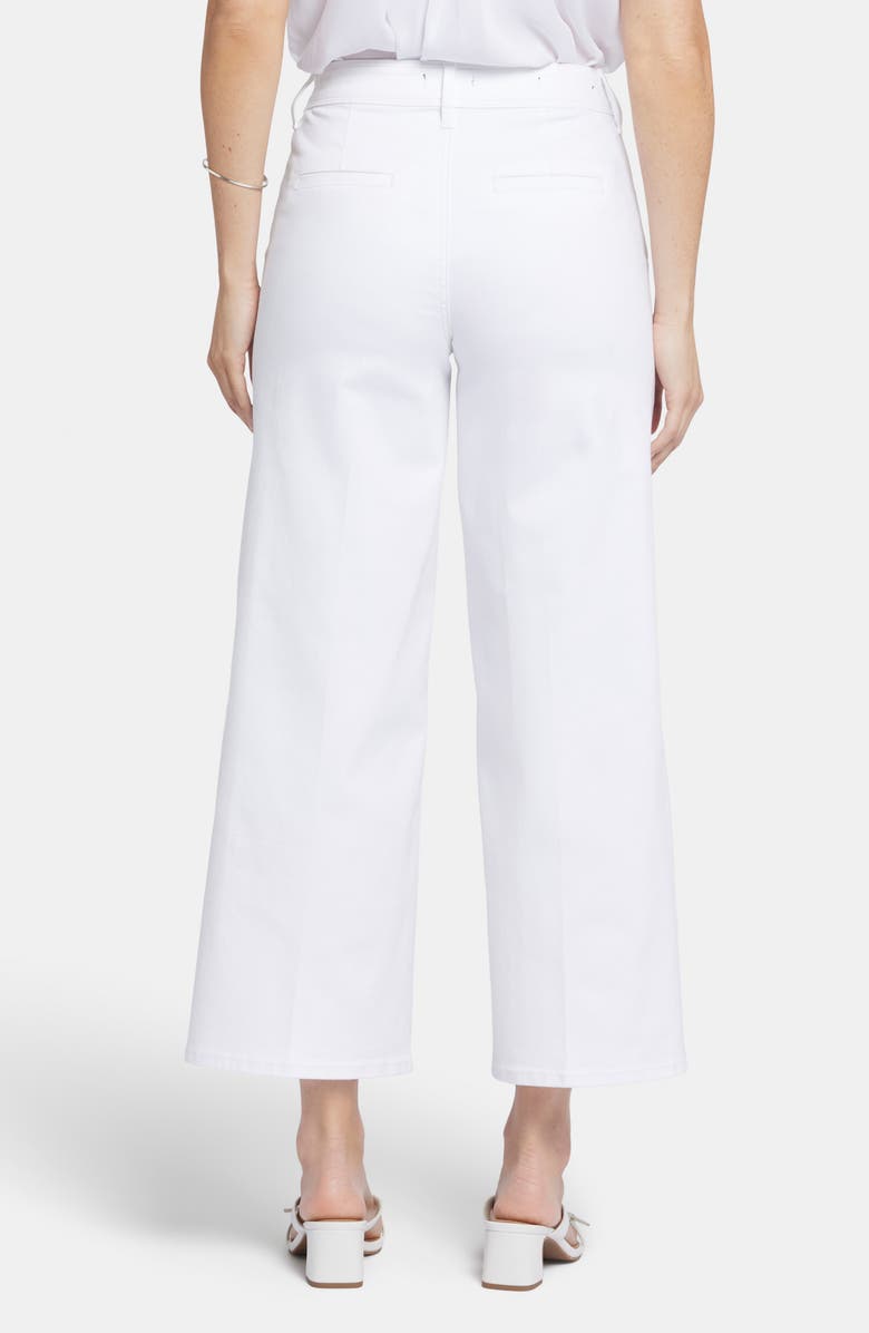 NYDJ Mona High Waist Ankle Wide Leg Trouser Jeans, Alternate, color, Optic White