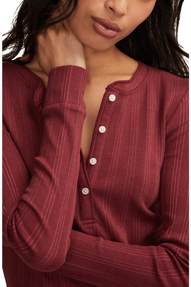 Ribbed Henley, Alternate, color, CARBERNET