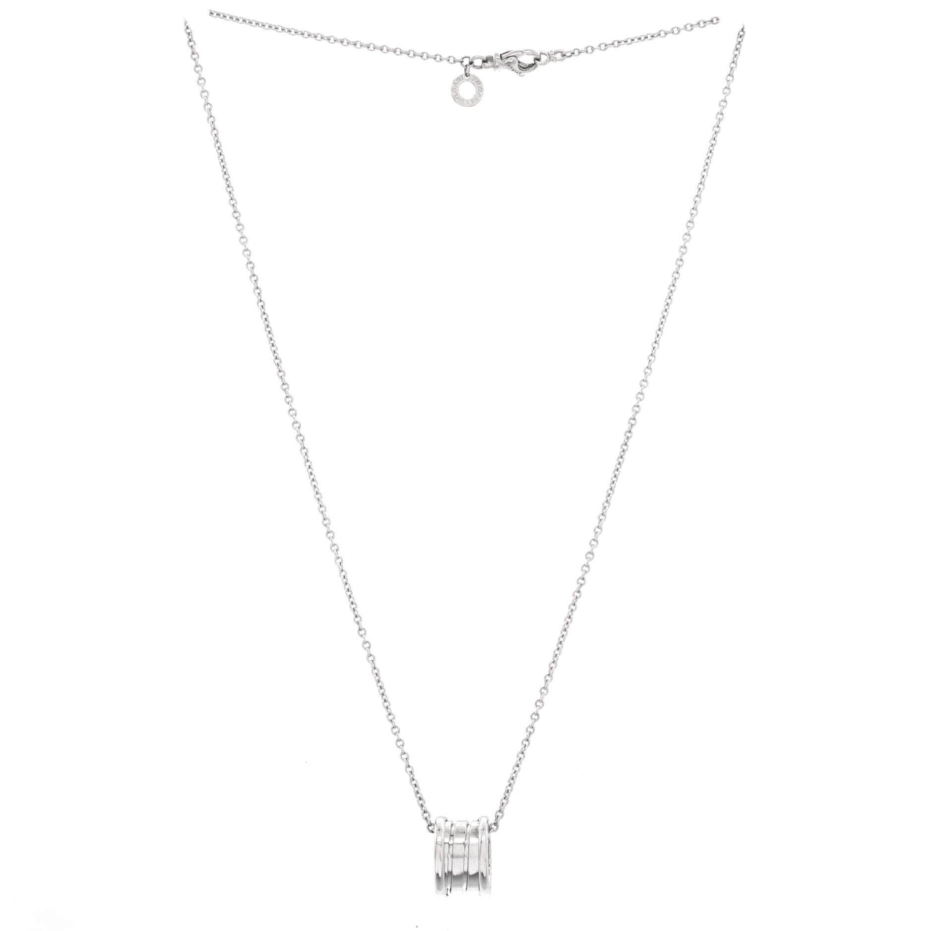 B.Zero1 Pendant Necklace 18K White Gold, Alternate, color, Metallic Gold