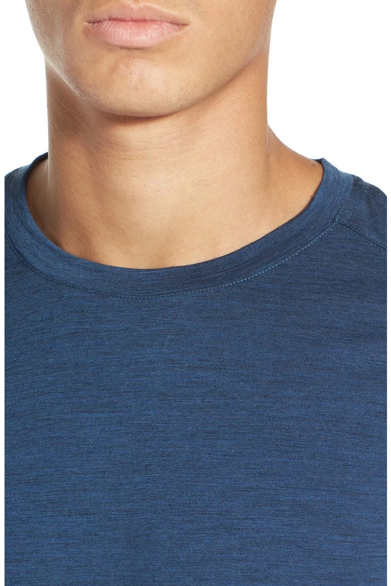 'OD' Merino Wool Long Sleeve Crewneck T-Shirt, Alternate, color, BALTIC HEATHER