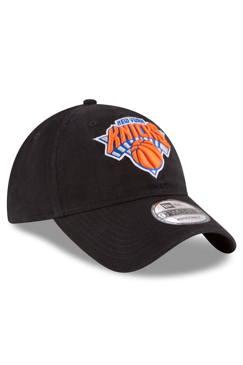 Men's New Era Black New York Knicks Team 2.0 9TWENTY Adjustable Hat, Alternate, color, Black