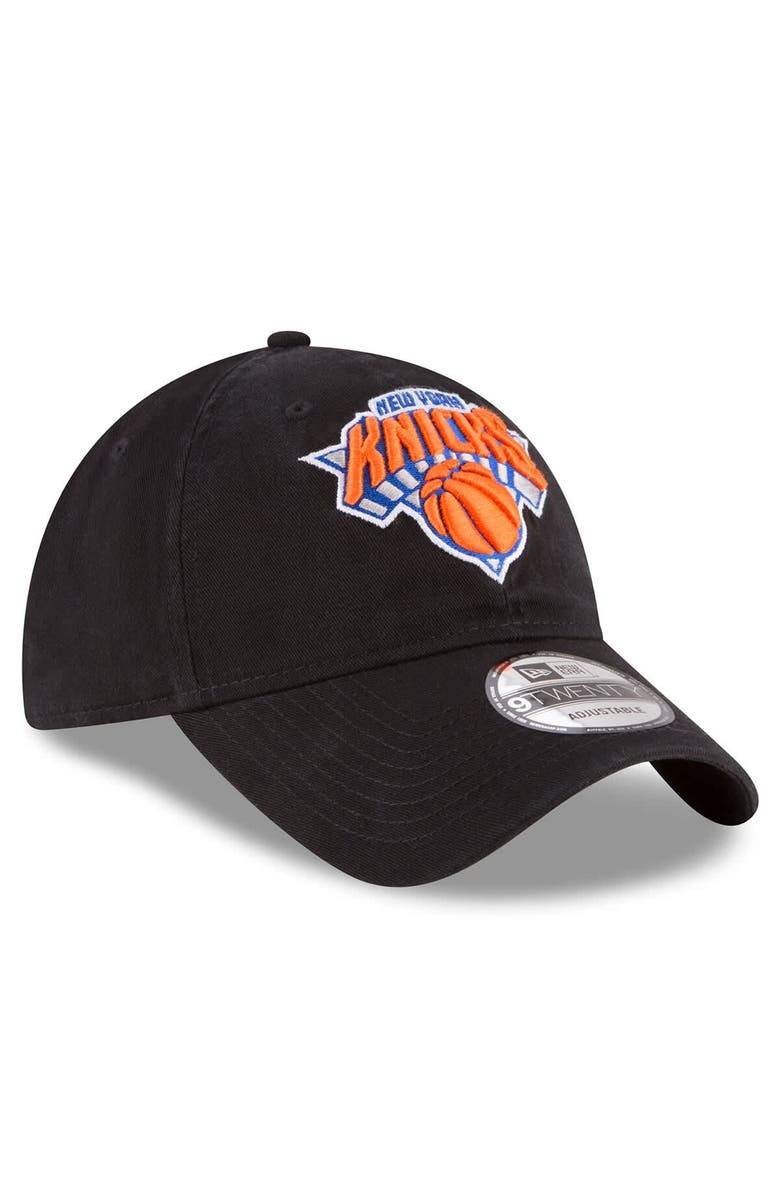 New Era Men's New Era Black New York Knicks Team 2.0 9TWENTY Adjustable Hat, Alternate, color, Black