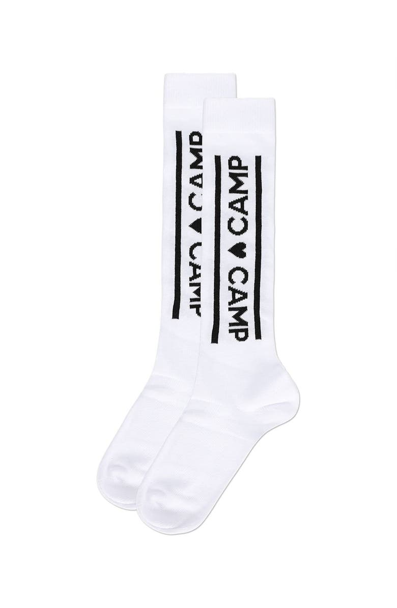 MeMoi Camp Love Knee High Socks, Alternate, color, White