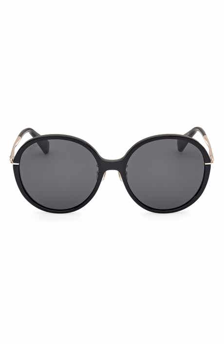 Max Mara 58mm Round Sunglasses