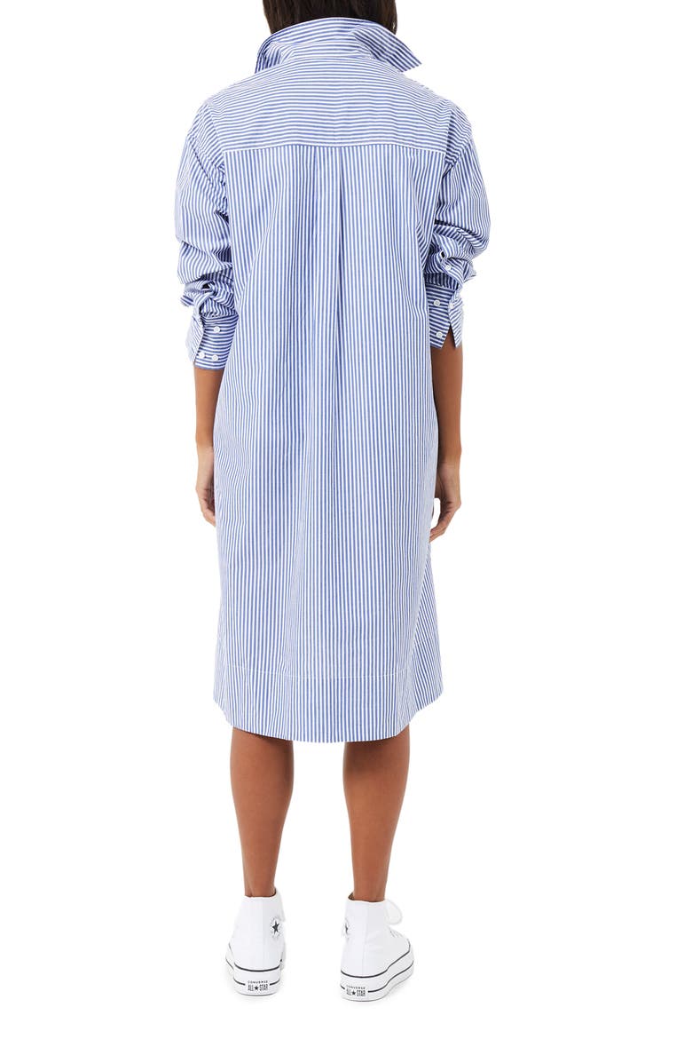 Rhodes Stripe Long Sleeve Shirtdress, Alternate, color, 90-LINEN WHITE-MARINE