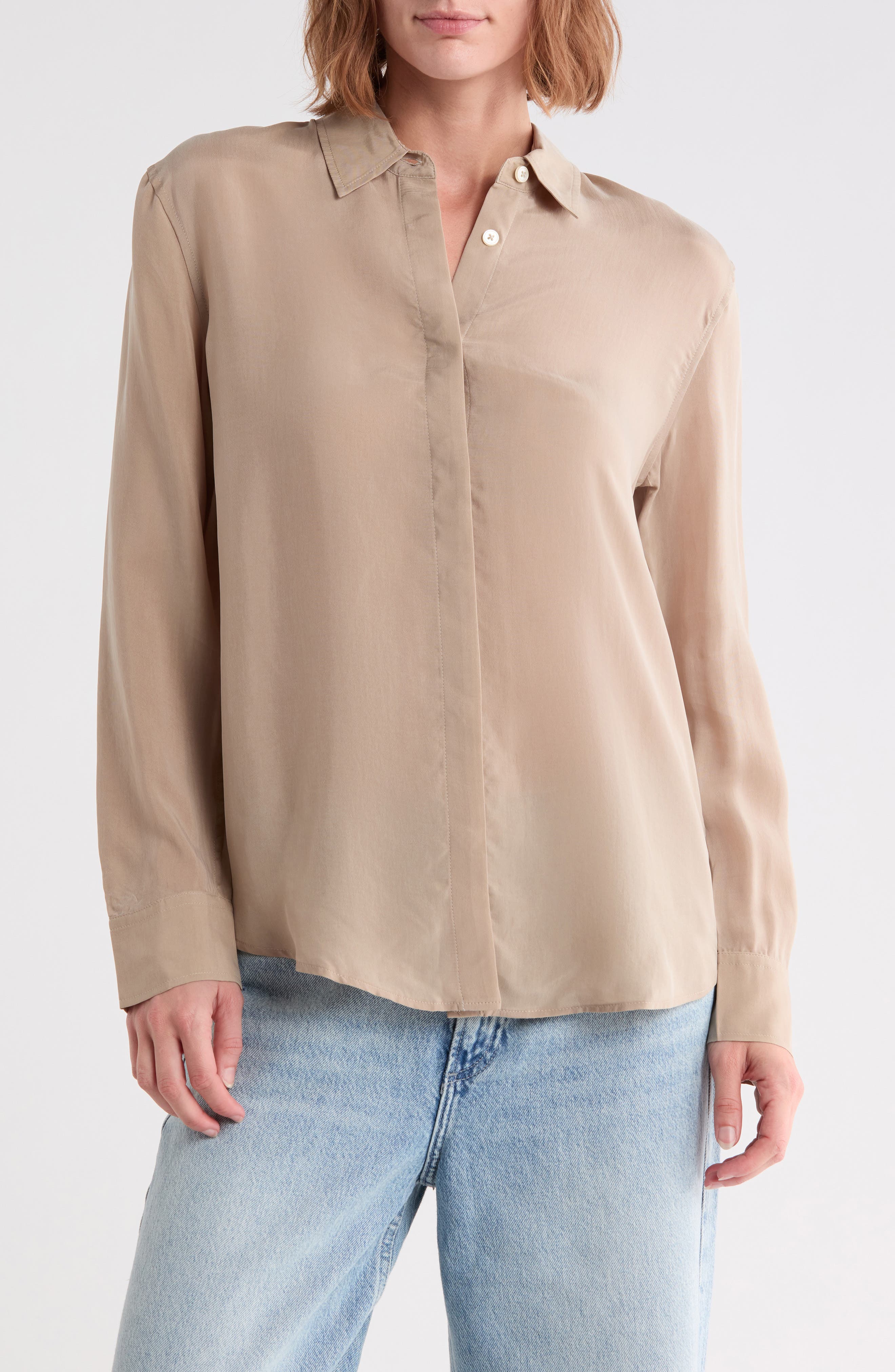 AG Shiela Button-Up Cupro Shirt