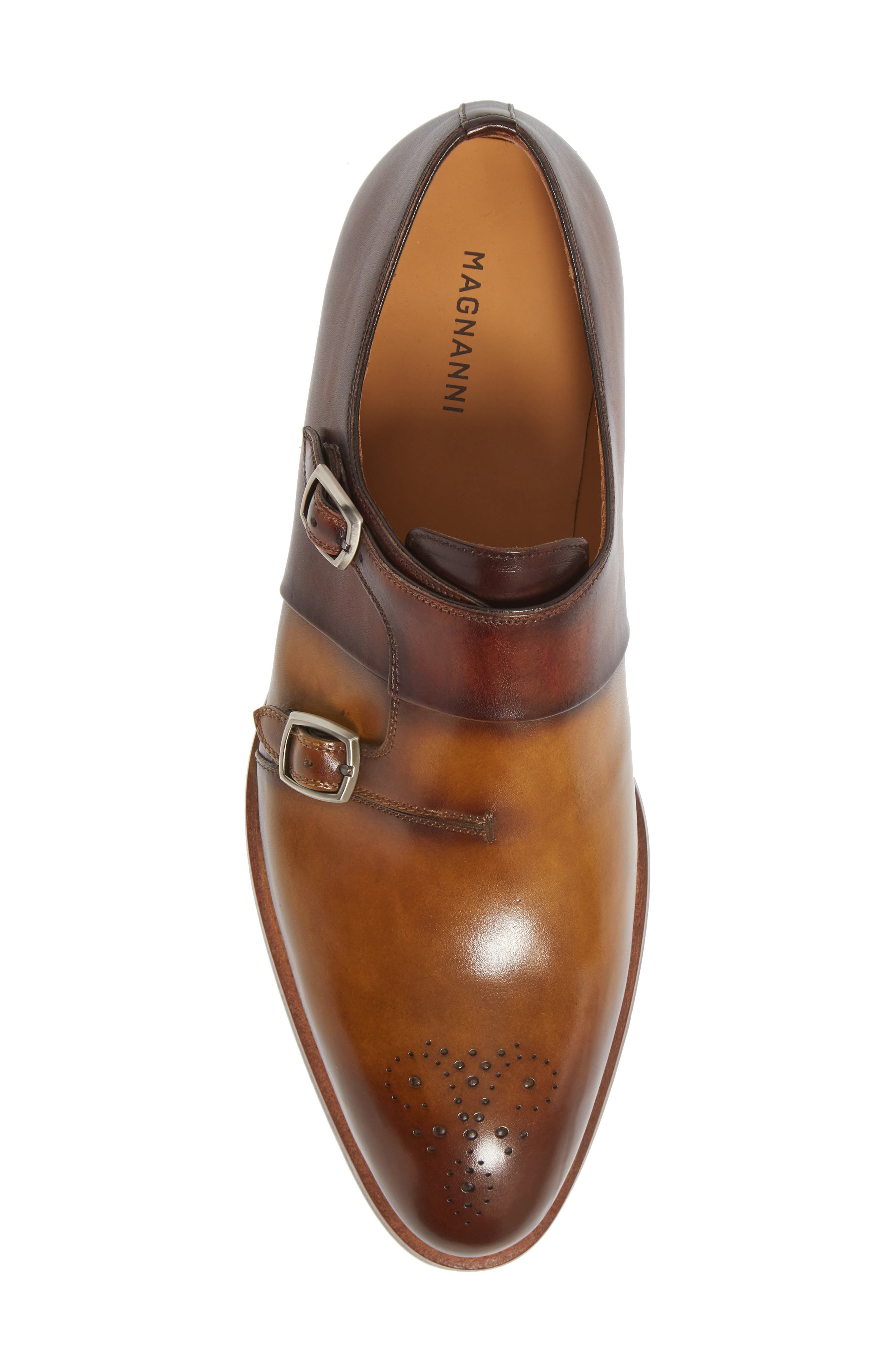 Maurici Diversa Monk Strap Shoe, Alternate, color, CUERO / MID BROWN