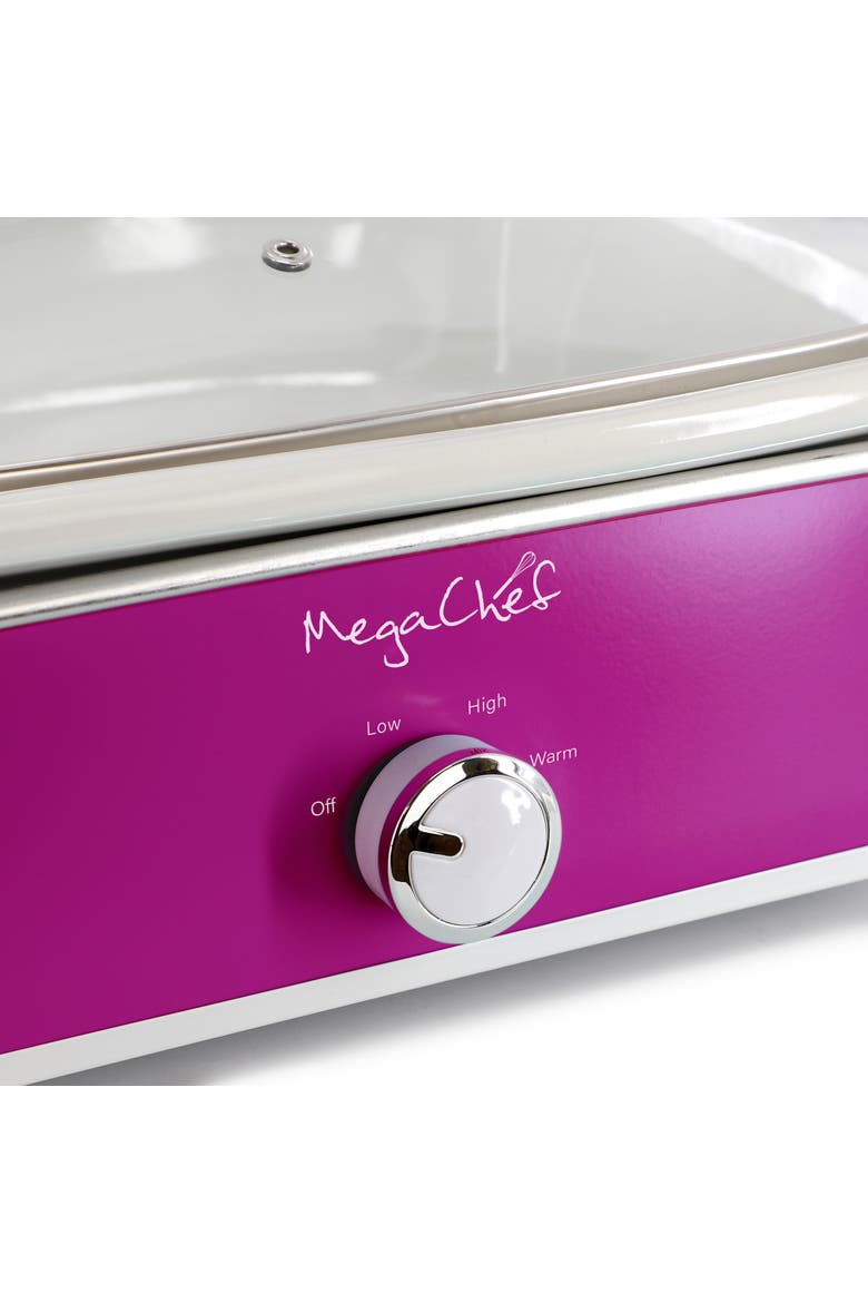 3.5 Quart Casserole Slow Cooker with 3 Temperature Settings in Purple, Alternate, color, Purple