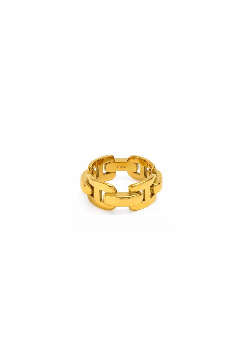 The Bond Plated Stainless Steel Ring, Main, color, Gold