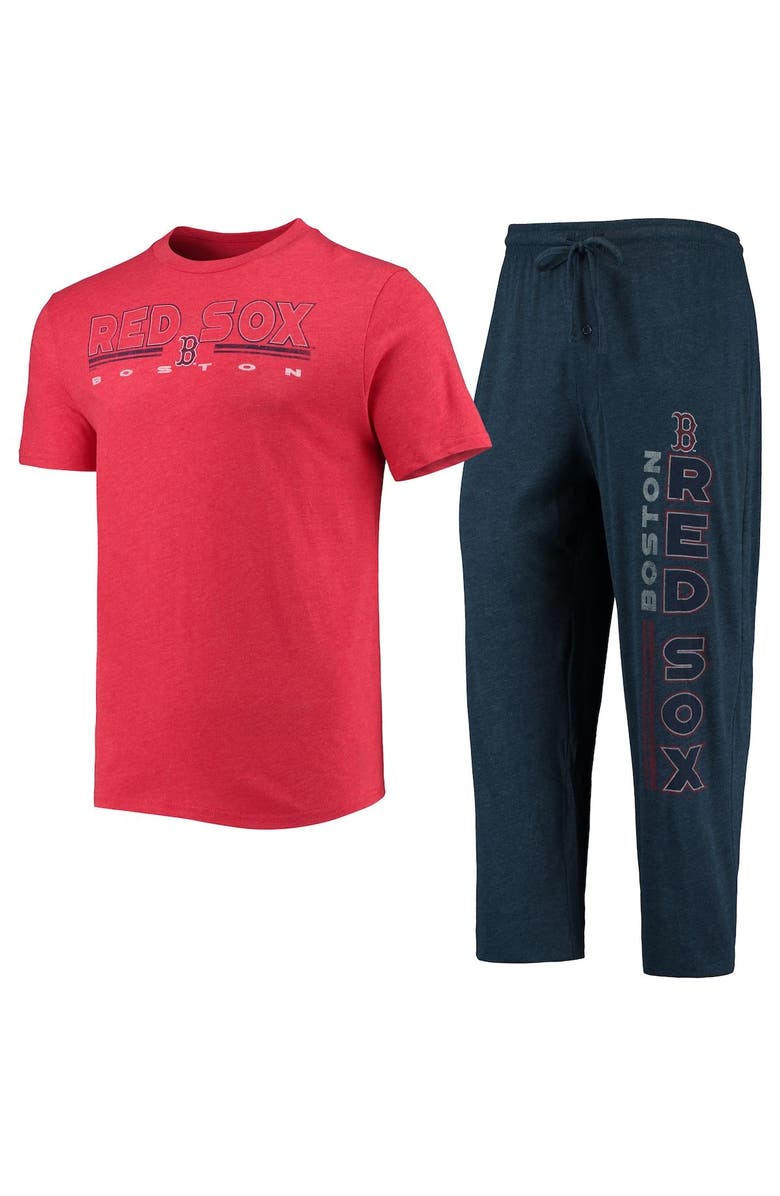 CONCEPTS SPORT Men's Concepts Sport Navy/Red Boston Red Sox Meter T-Shirt and Pants Sleep Set, Main, color, 