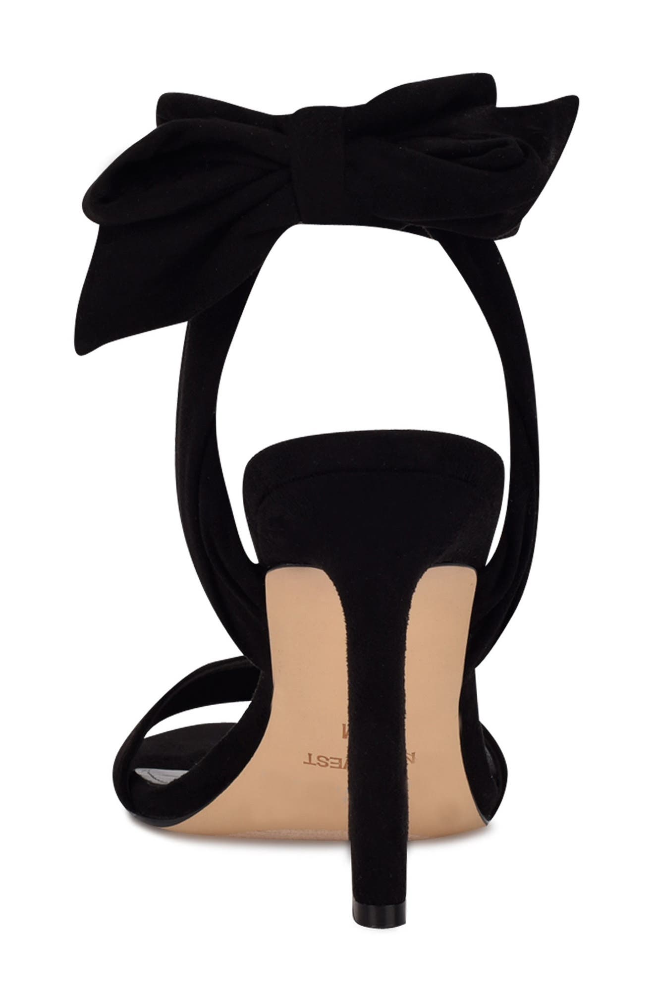 Nine West Kelsie Ankle Tie Sandal, Alternate, color, Black