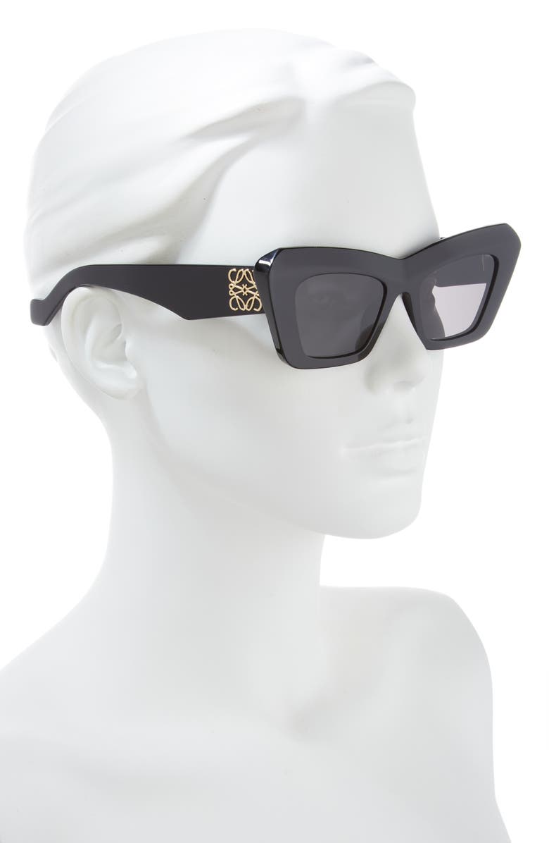 Loewe Anagram 51mm Cat Eye Sunglasses, Alternate, color,