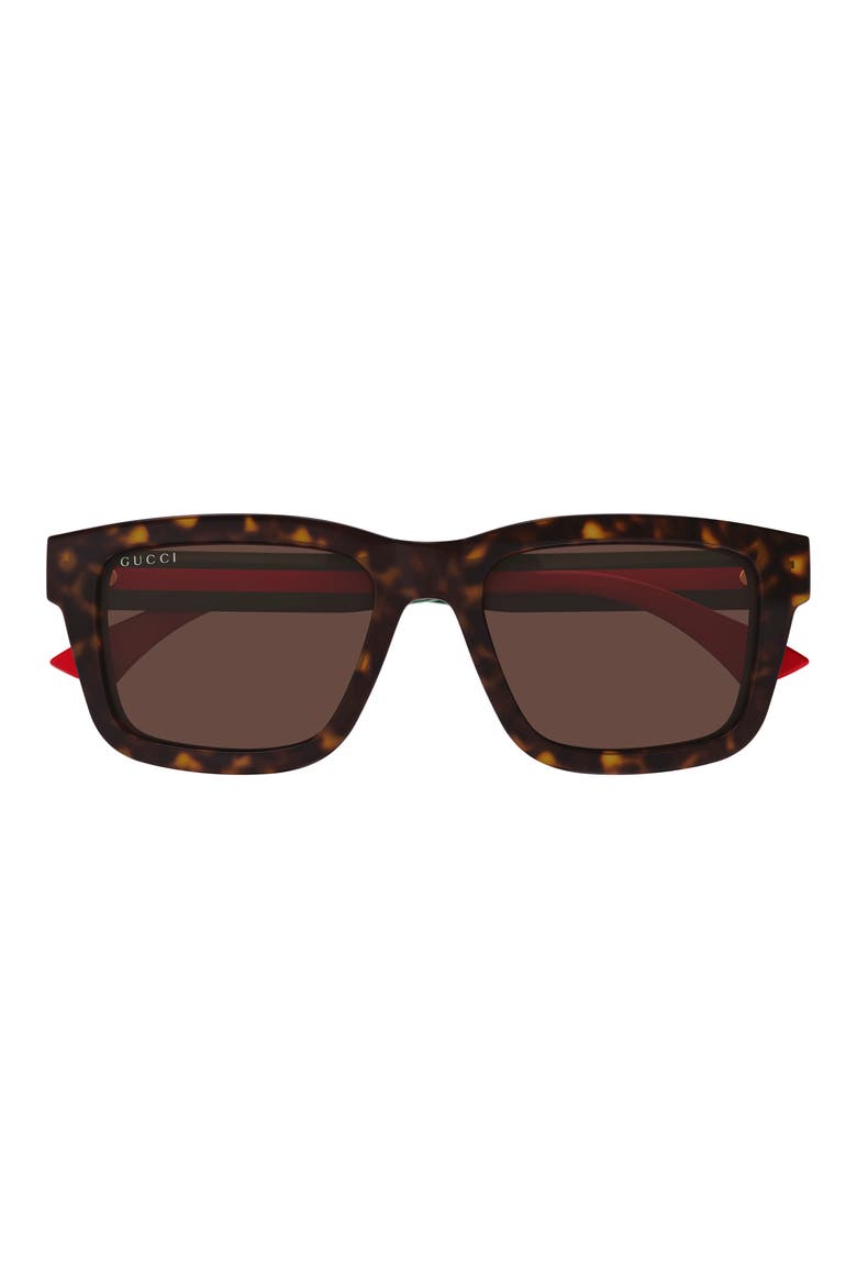 53mm Rectangular Sunglasses, Main, color, HAVANA