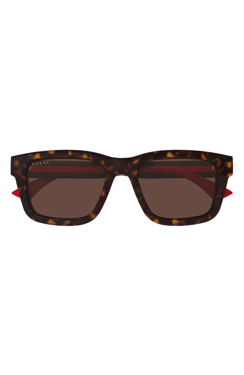 Gucci 53mm Rectangular Sunglasses, Main, color, 