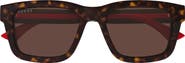 Gucci 53mm Rectangular Sunglasses