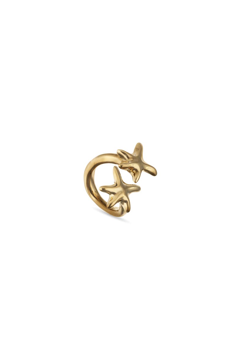 Gold-Tone Double Star Ring, Alternate, color, Gold