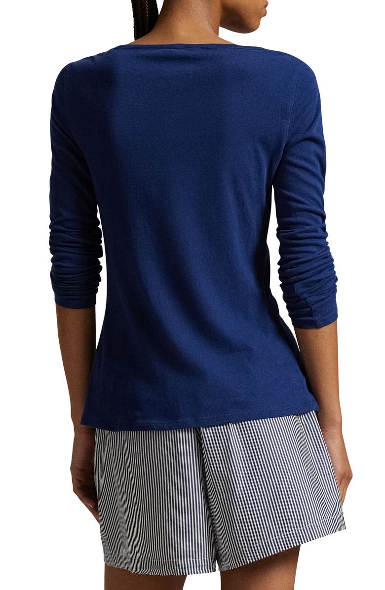 Long & Lean Cotton Jersey Lounge Henley
