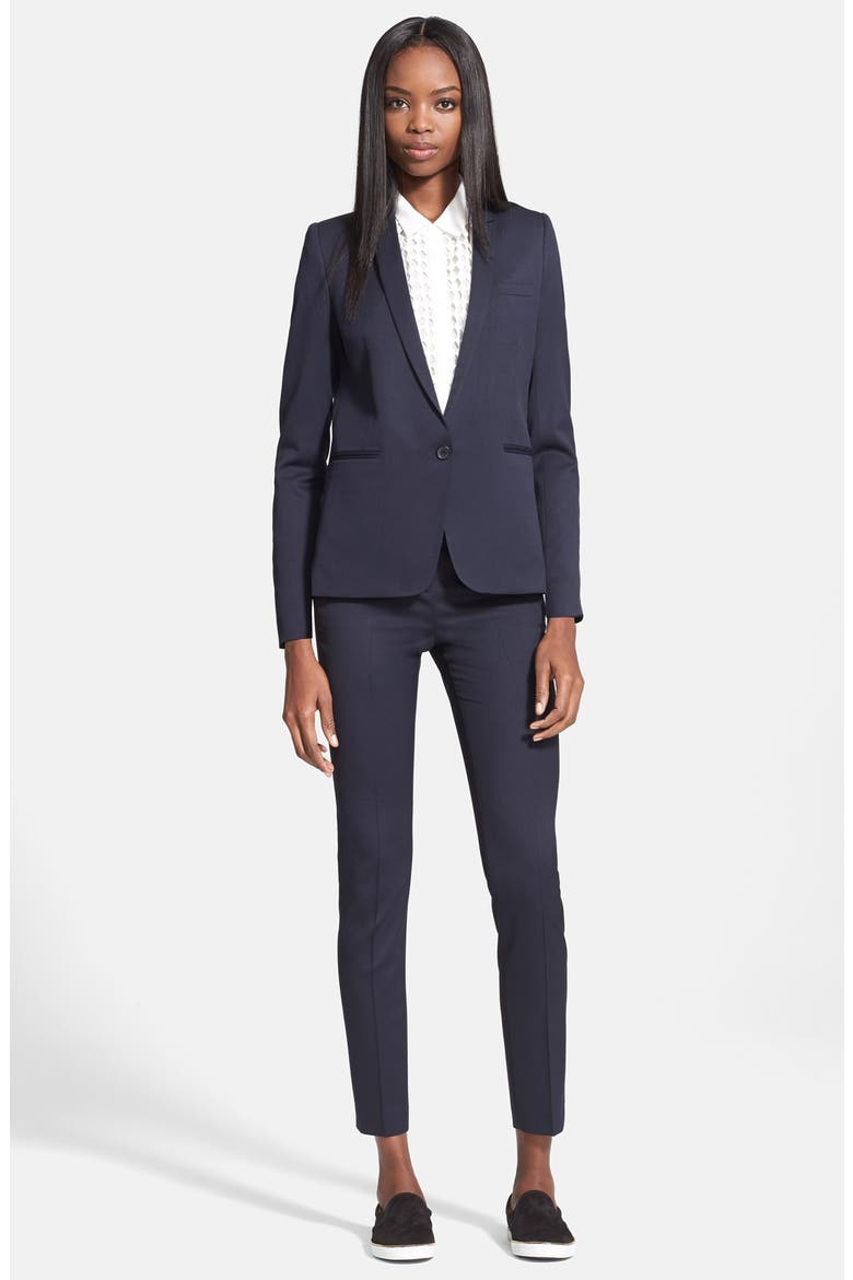 Stretch Wool Jacket, Alternate, color, NAVY