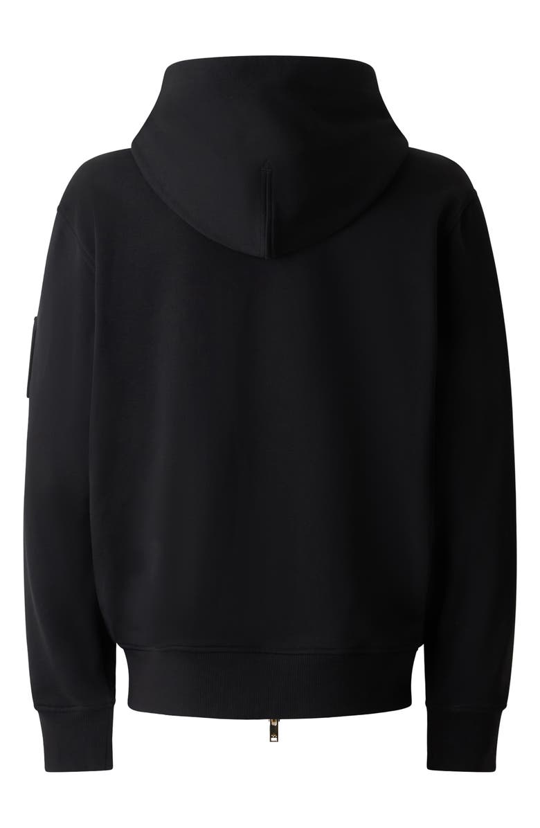 Moose Knuckles Hartsfield Cotton Zip Hoodie, Alternate, color, Black