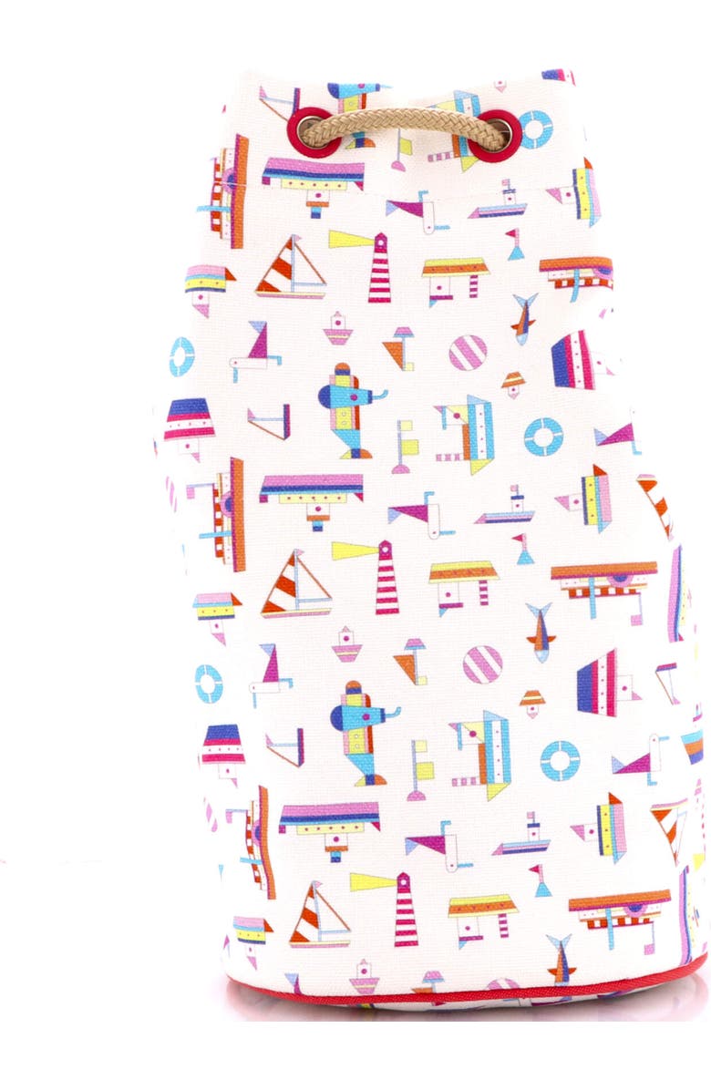 Pre-Owned Hermes Petit Chalutier Duffle Bag Printed Canvas, Main, color,