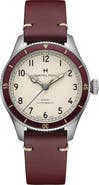 Hamilton Khaki Aviation Leather Strap Watch, 38mm