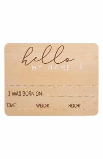 Wooden Birth Announcement Photo Prop