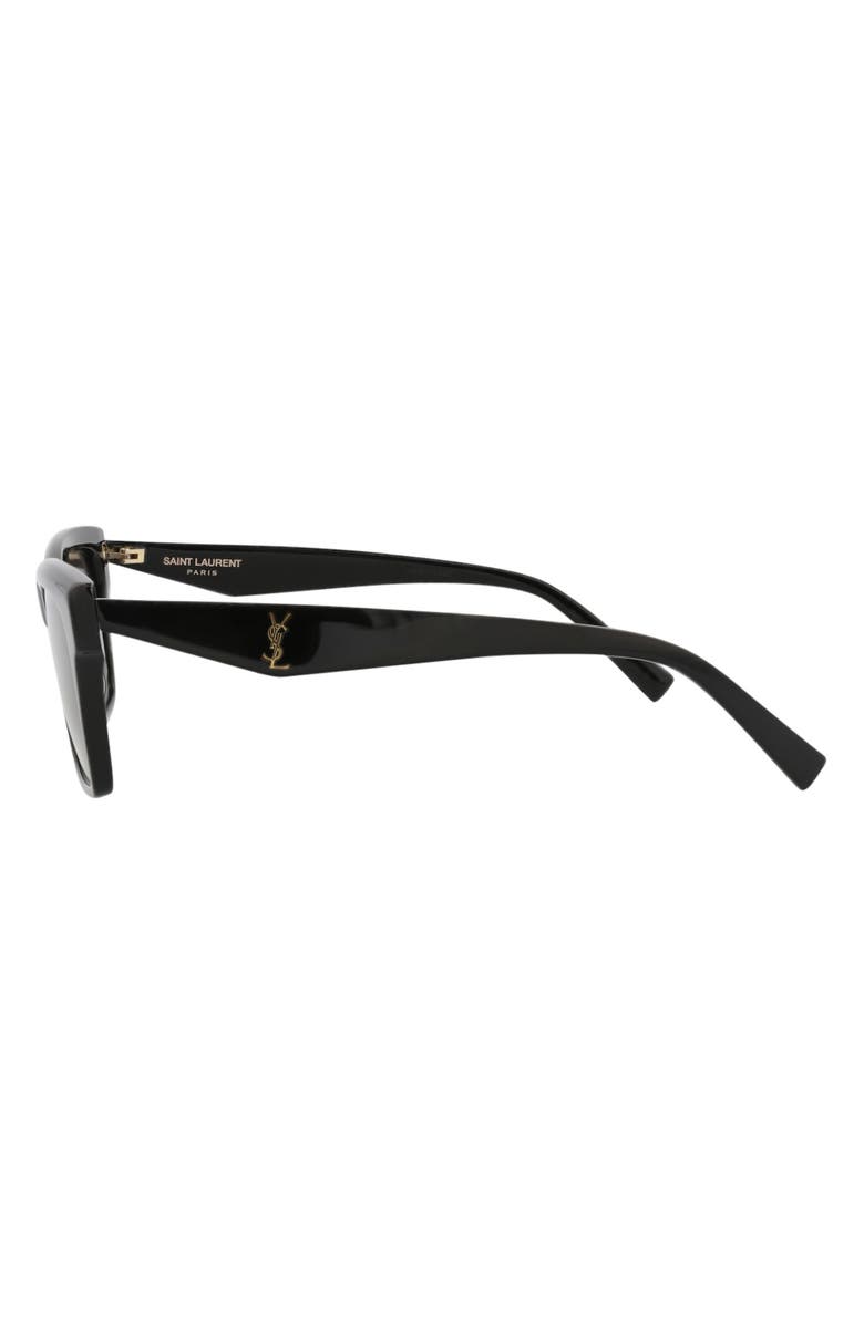 Saint Laurent 56mm Square Sunglasses, Alternate, color, Black Black Grey