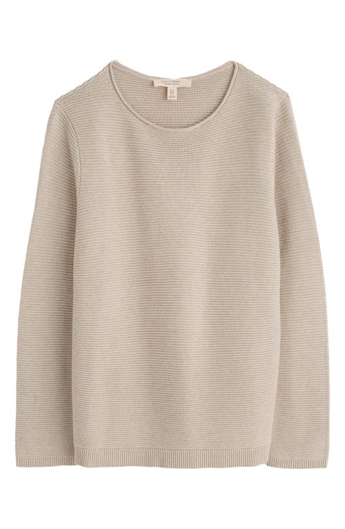Seasalt Cornwall Makers Rib Organic Cotton Sweater In Knit Melange Limestone
