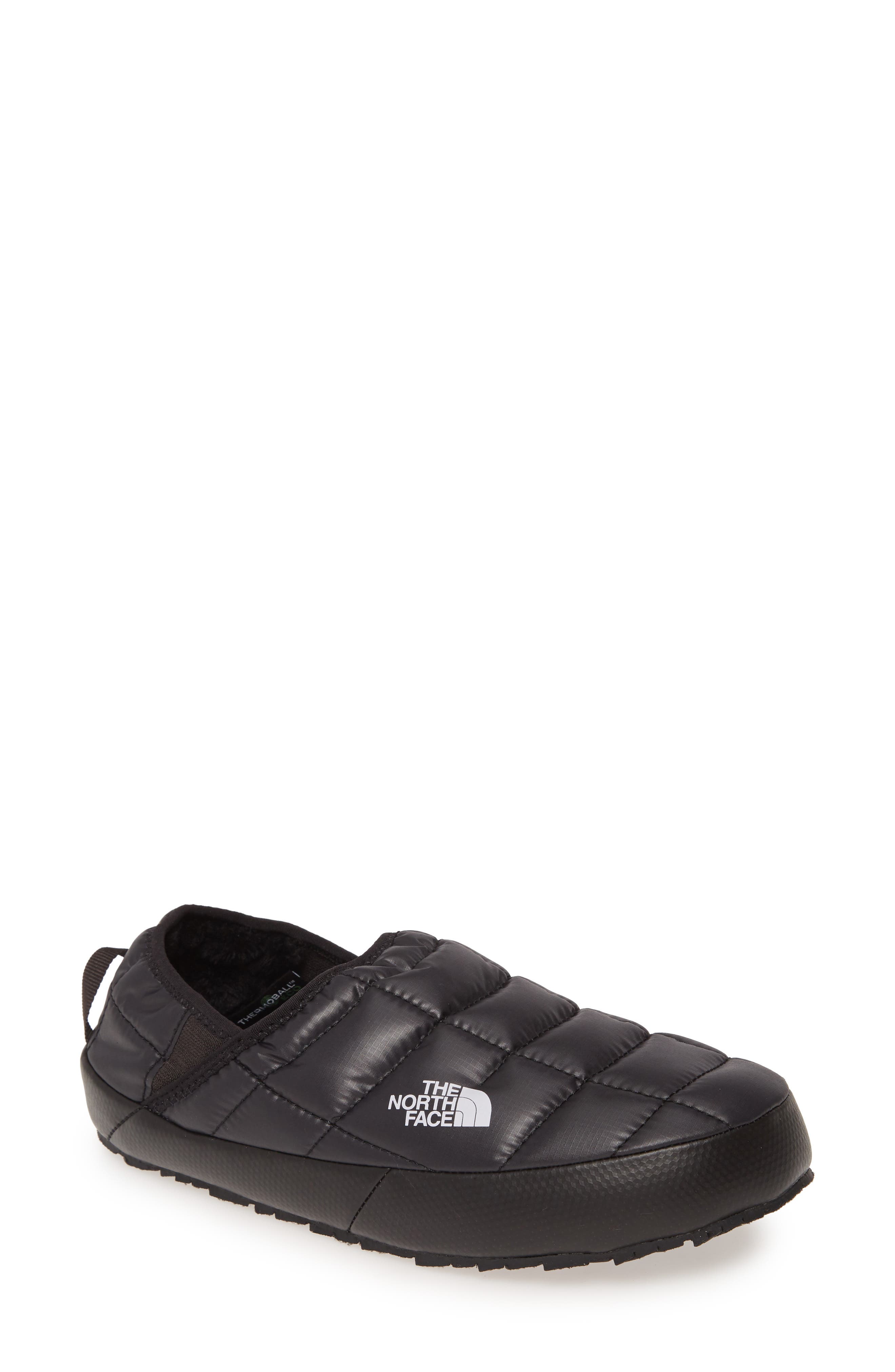 The North Face Thermoball<sup>™</sup> Water Repellent Traction V Mule, Main, color, Black/ Black Fabric