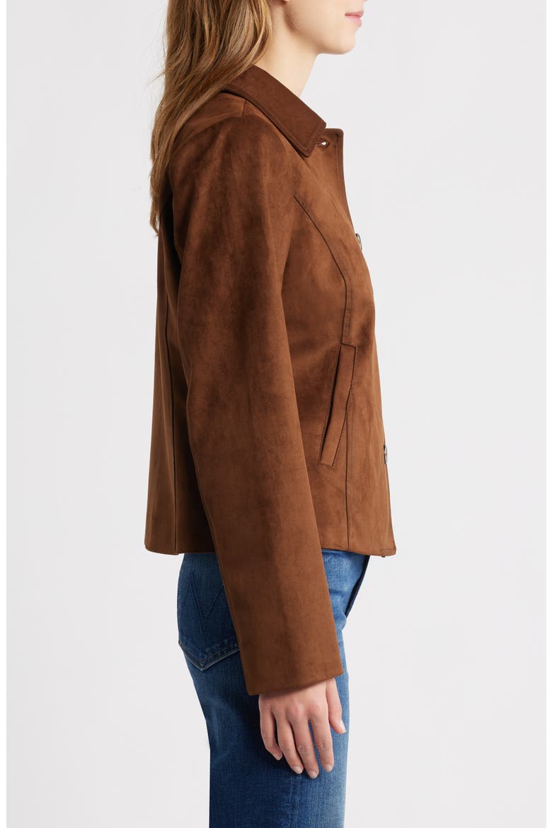 Faux Suede Jacket, Alternate, color, LUGGAGE