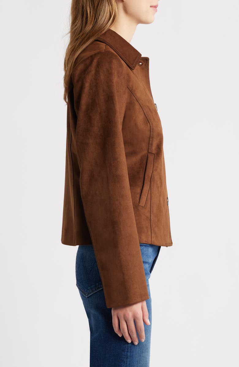 Michael Kors Faux Suede Jacket, Alternate, color, Luggage