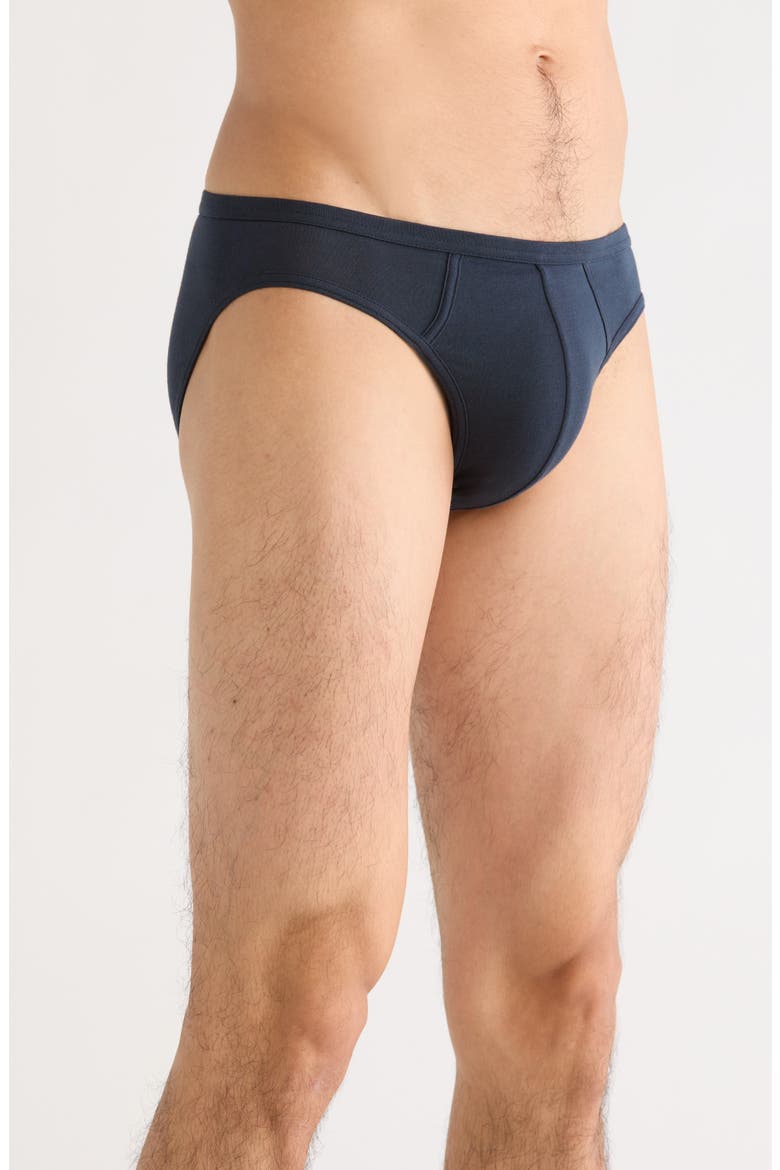Slim Y-Front Stretch Cotton Briefs, Alternate, color, NAVY