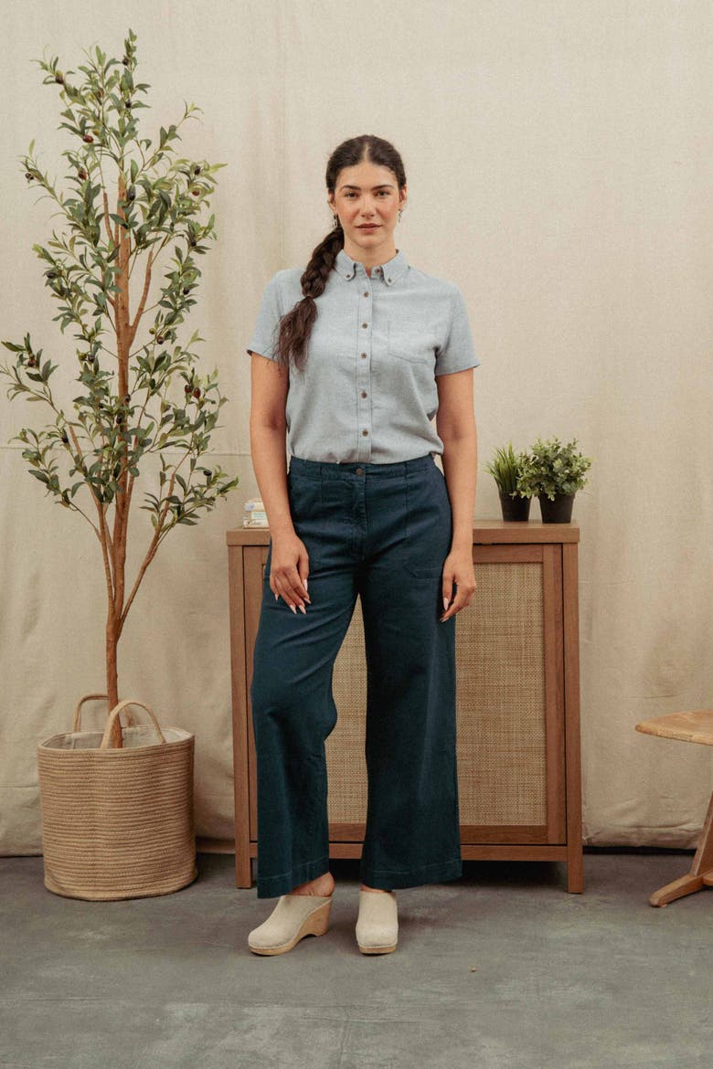 Juniper Shirt, Alternate, color, Denim Twill