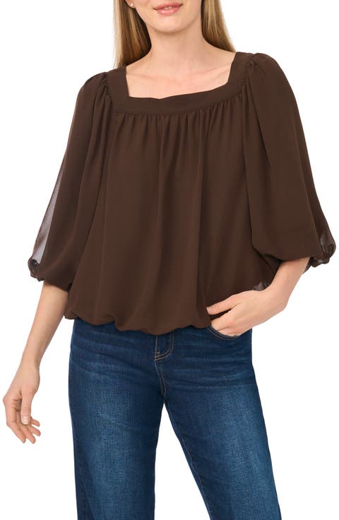 Square Neck Bubble Top