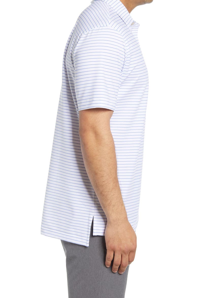 Crafty Stripe Short Sleeve Performance Polo, Alternate, color, WHITE/ BLUE