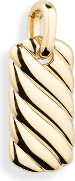 David Yurman Petite Sculpted Cable Dog Tag Enhancer