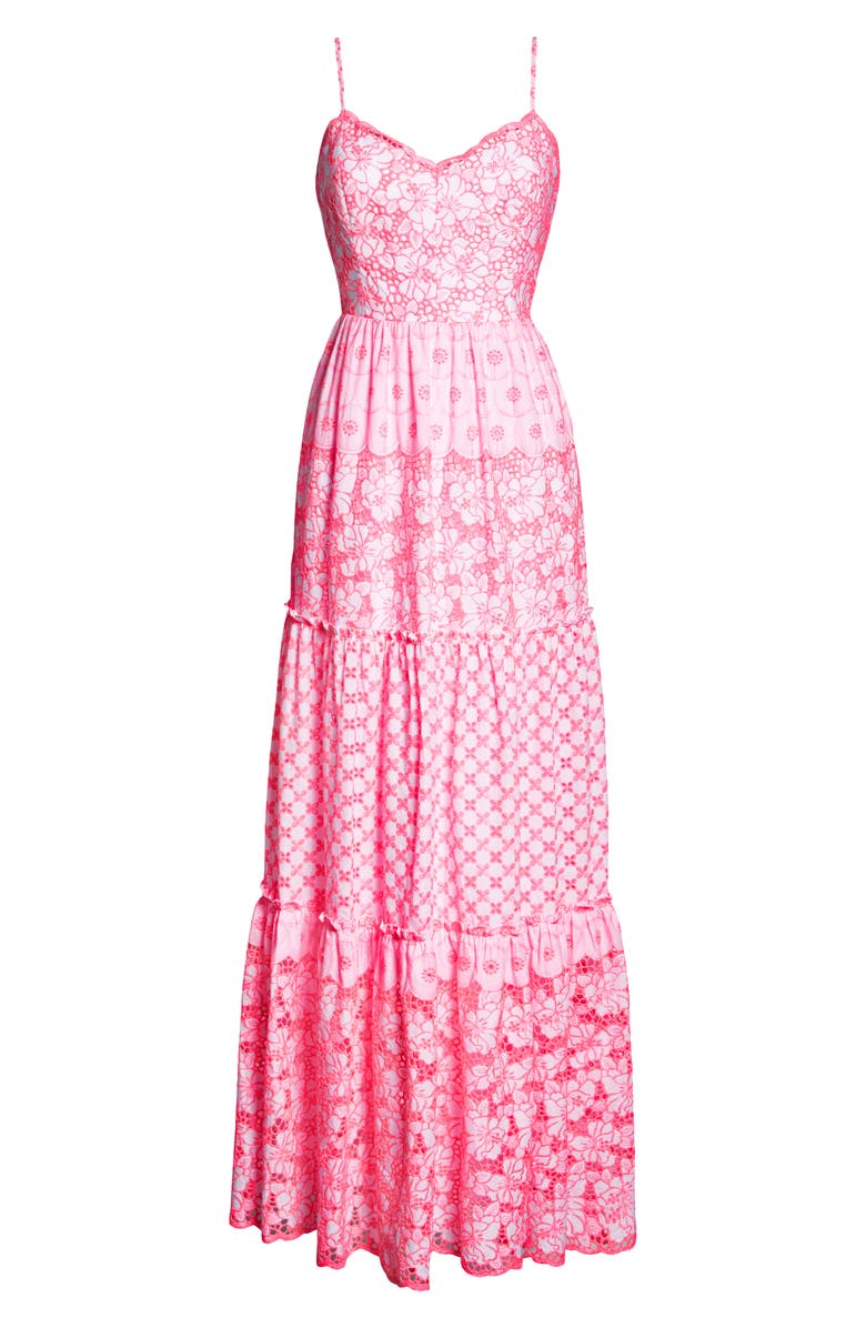 Lilly Pulitzer<sup>®</sup> Lily Pulitzer<sup>®</sup> Kyla Embroidered Eyelet Sleeveless Maxi Dress, Alternate, color, 