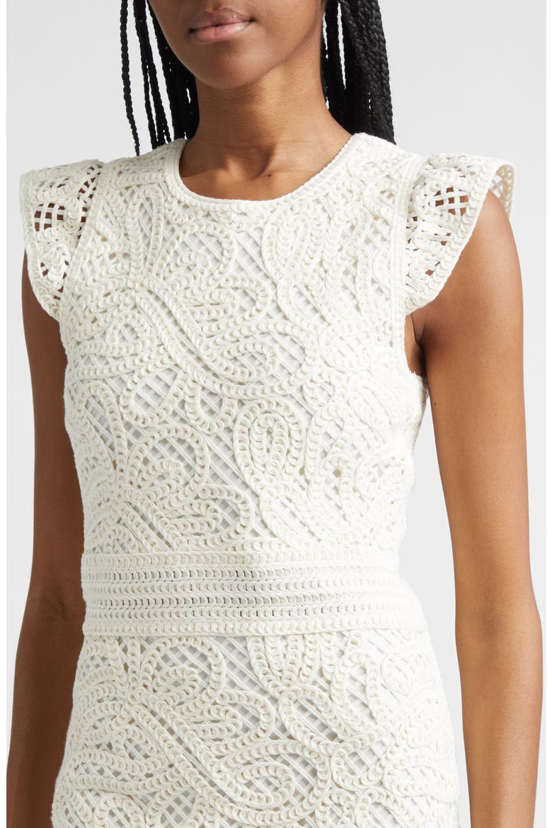 Crochet Sheath Dress, Alternate, color, SOLID WHITE