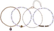 Hallmark Game Day 4pc Football Bracelet Set